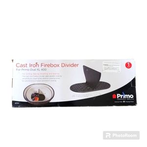 Nib! Primo Ceramic Grills Cast Iron Firebox Divider for Oval XL 400 Grill